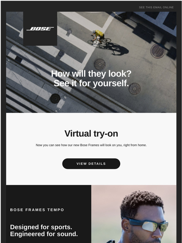 Bose Discover our new Frames Virtual tryon Milled