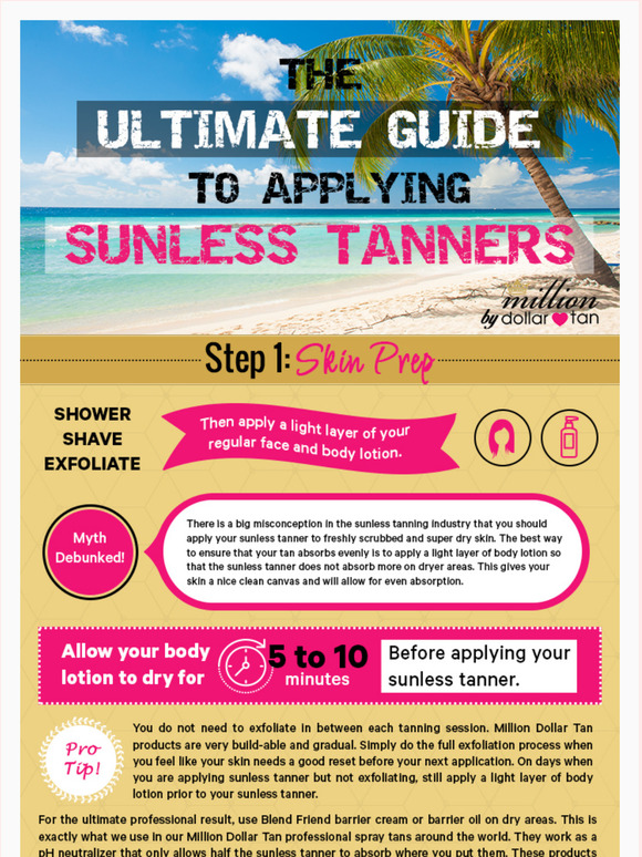 The ULTIMATE guide to applying sunless tanners attached! 🙌🏽
