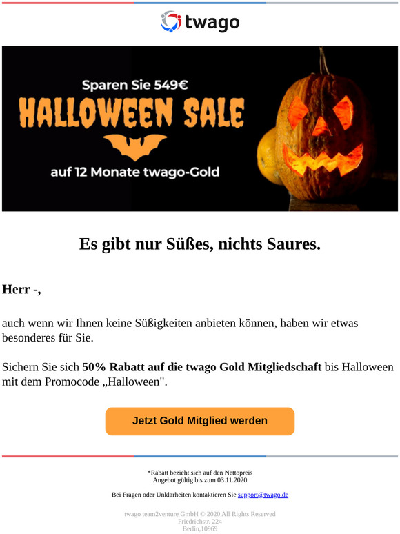 Twago Herr Halloween Naht Und Wir Haben Eine Uberraschung Fur Sie Milled