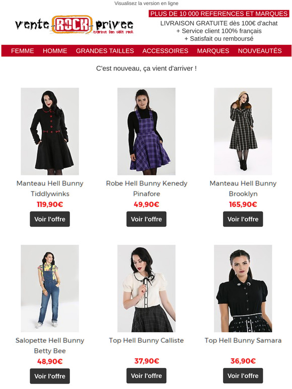 Sélection des nouveautés rock, pin-up, vintage, rockabilly... !