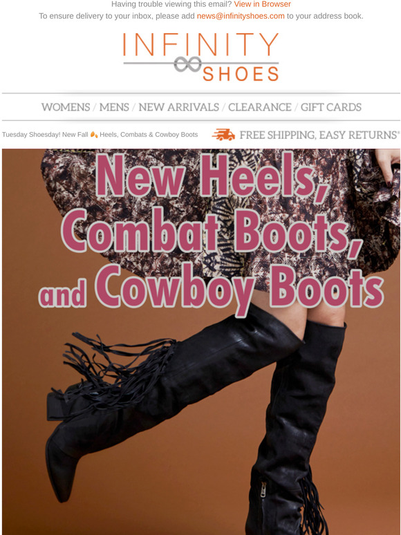 Tuesday Shoesday! New Fall 🍂 Heels, Combats & Cowboy Boots