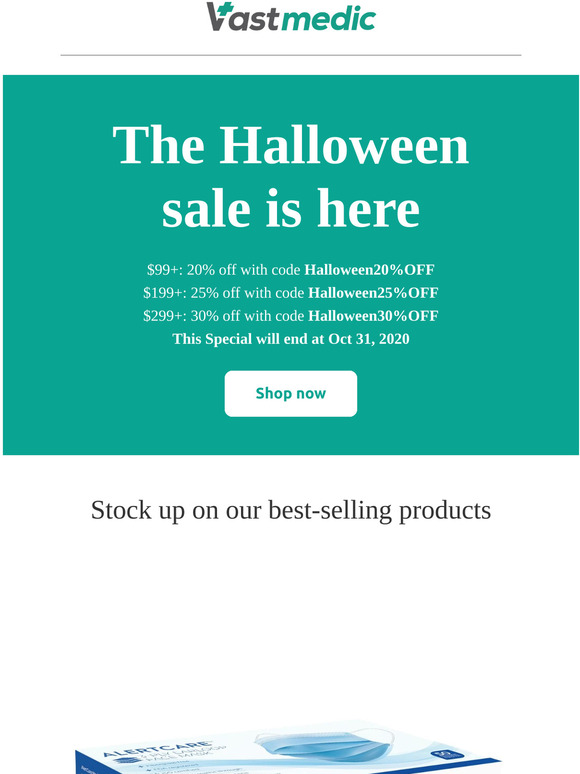 Dear Vastmedic Customer, Our Halloween Specials Are Here!
