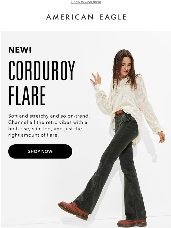 american eagle corduroy flare pants