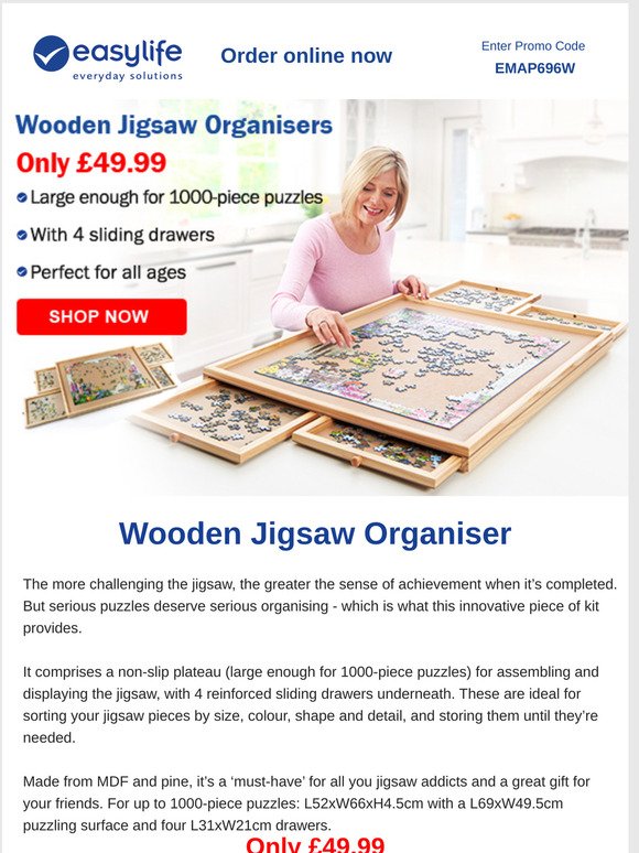 Wooden Jigsaw Organisers with Drawers - Innovations