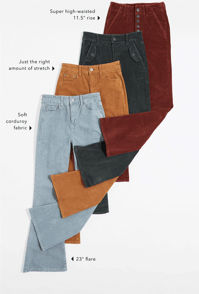 dropped: Corduroy Flare pants 