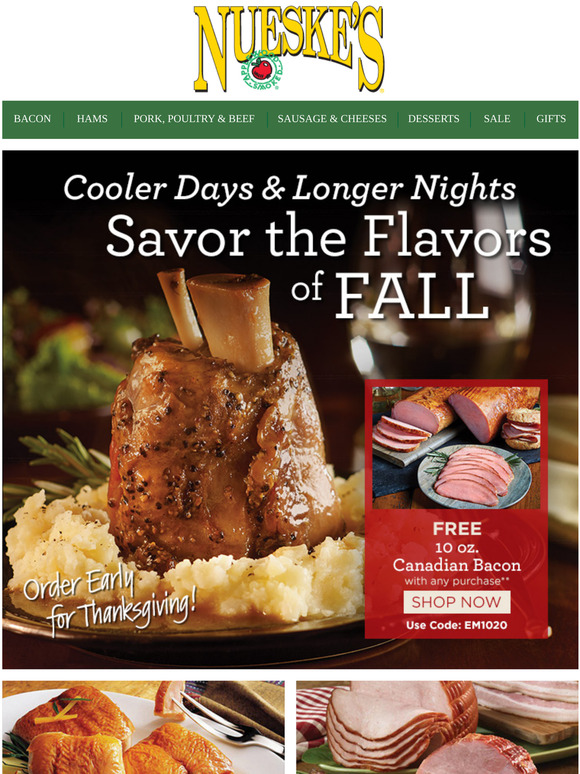 Nueske's Fall Flavors & FREE Canadian Bacon Look inside 👀 Milled