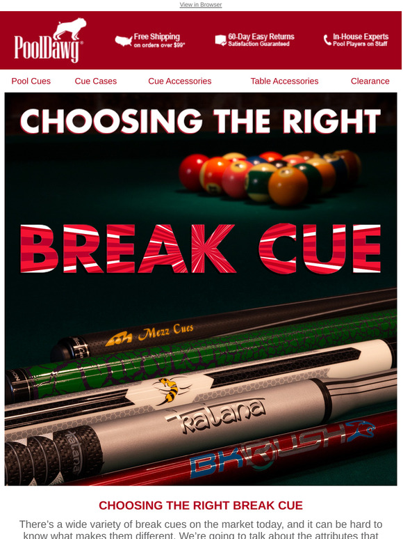 NEW Carbon Fiber Break/Jump Cue by Predator… The 3Piece