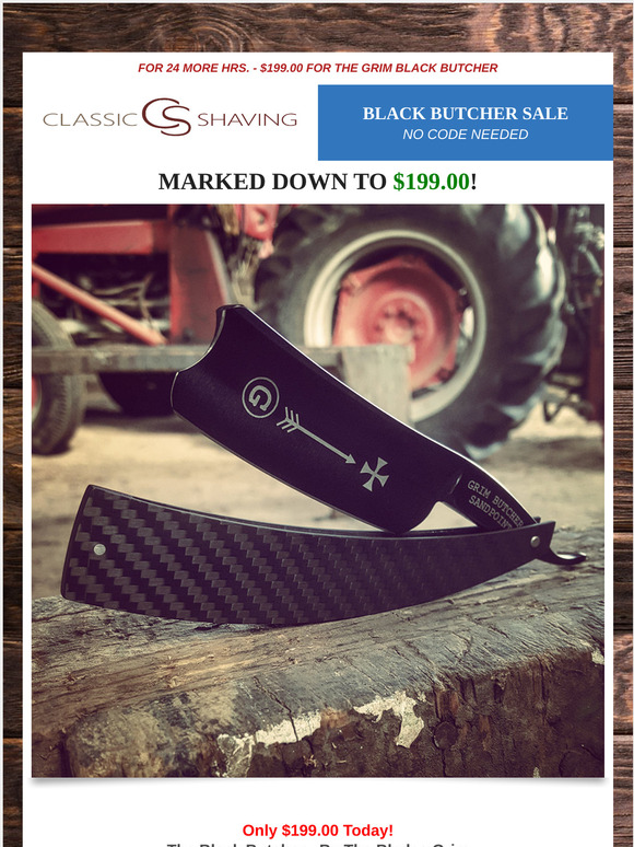 Grim Blades - Black Butcher for $199.00! Sale Ends in 24 Hrs.