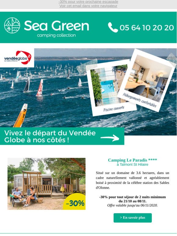 Bons plans : Vendée Globe et dernières dispos vacances de la Toussaint🍁