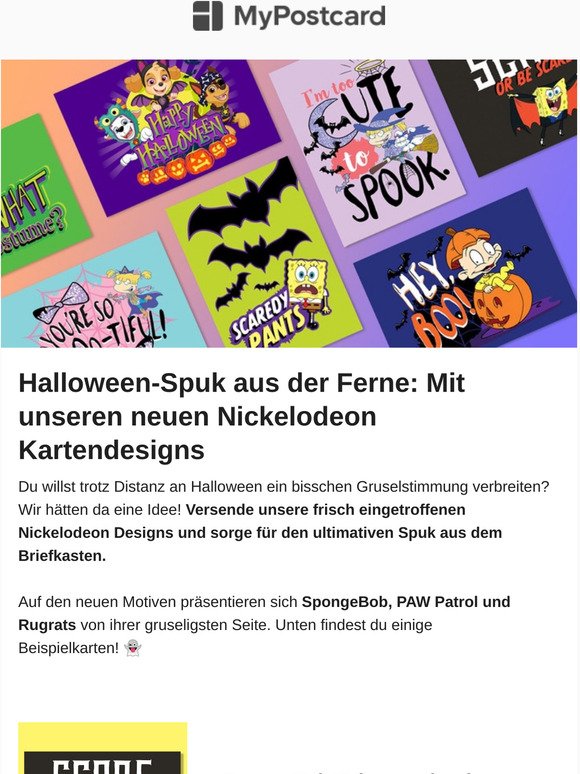 BOOH! 🎃 Halloween-Designs mit SpongeBob, PAW Patrol & Rugrats!