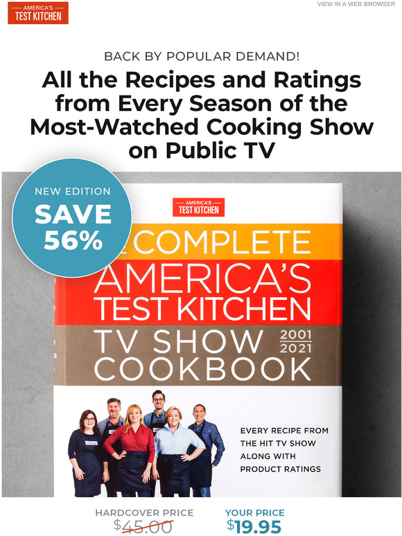 America's Test Kitchen Back by popular demand! EVERY recipe + EVERY