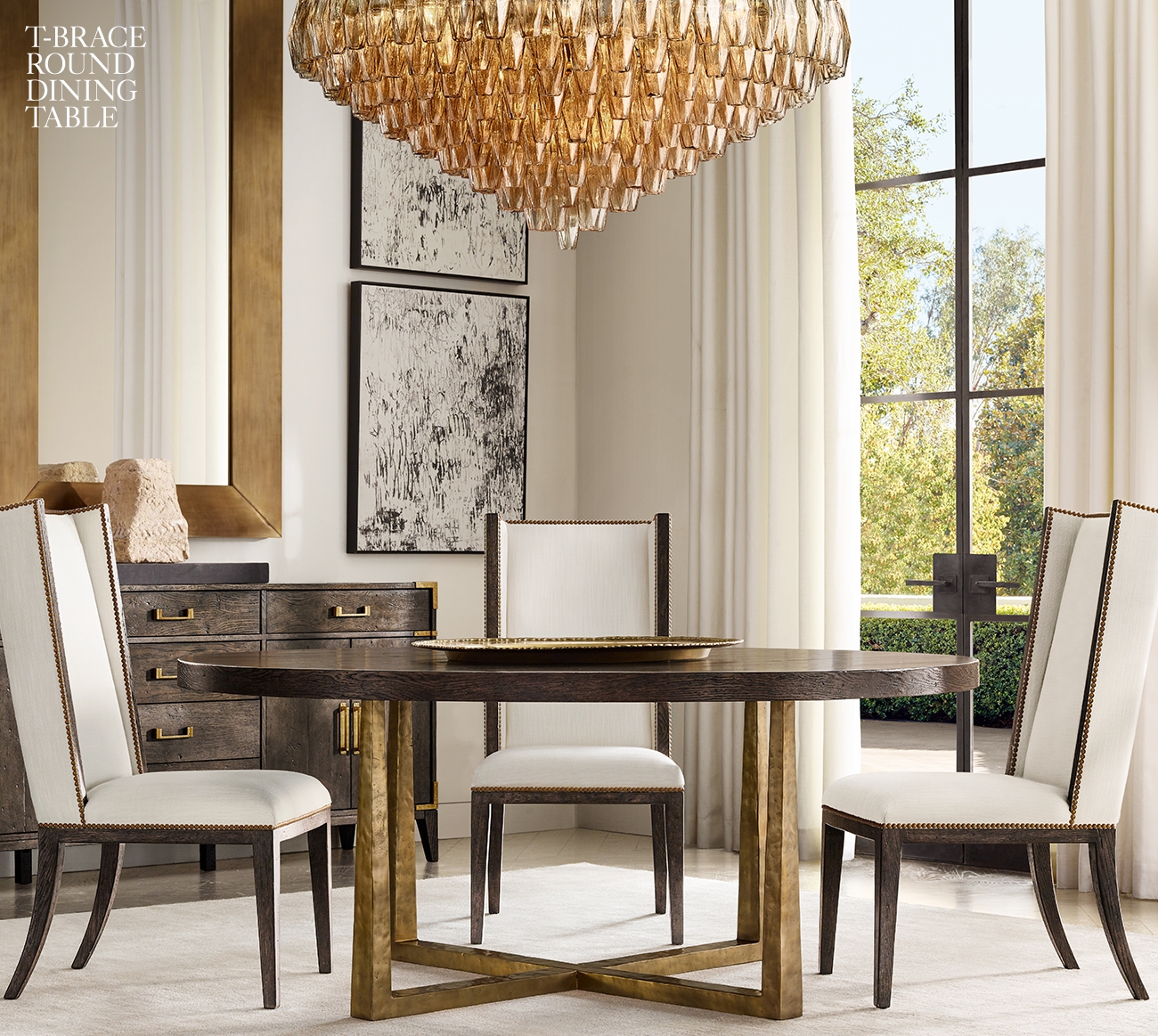 t brace dining table restoration hardware