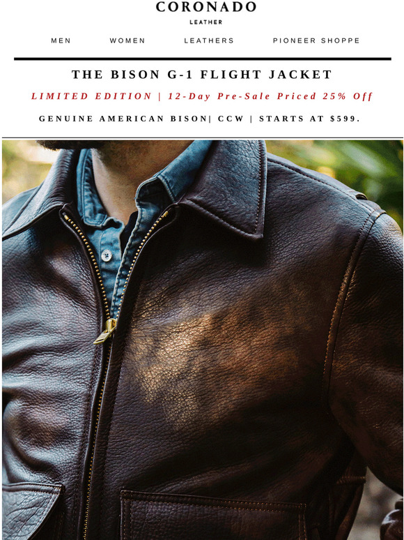 CORONADO LEATHER バイソンレザージャケットサイズ44 CORONADO LEATHER バイソンレザージャケットサイズ44