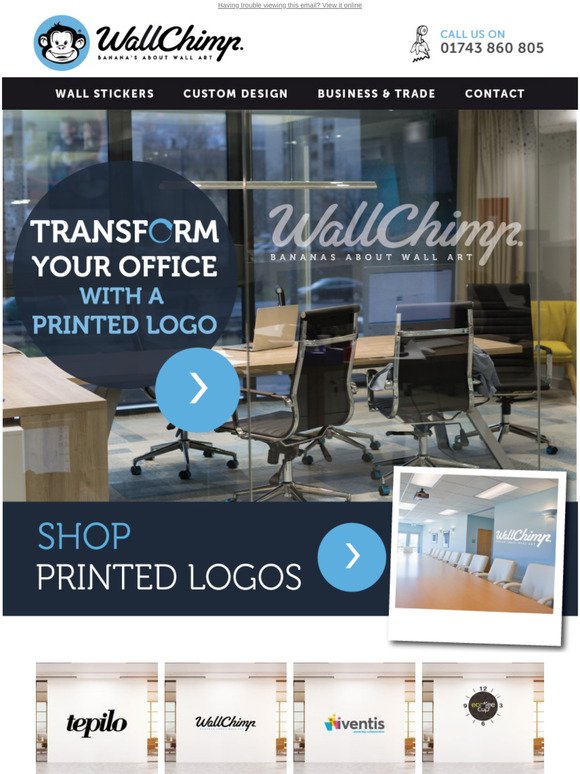 Transform your office with a custom wall sticker