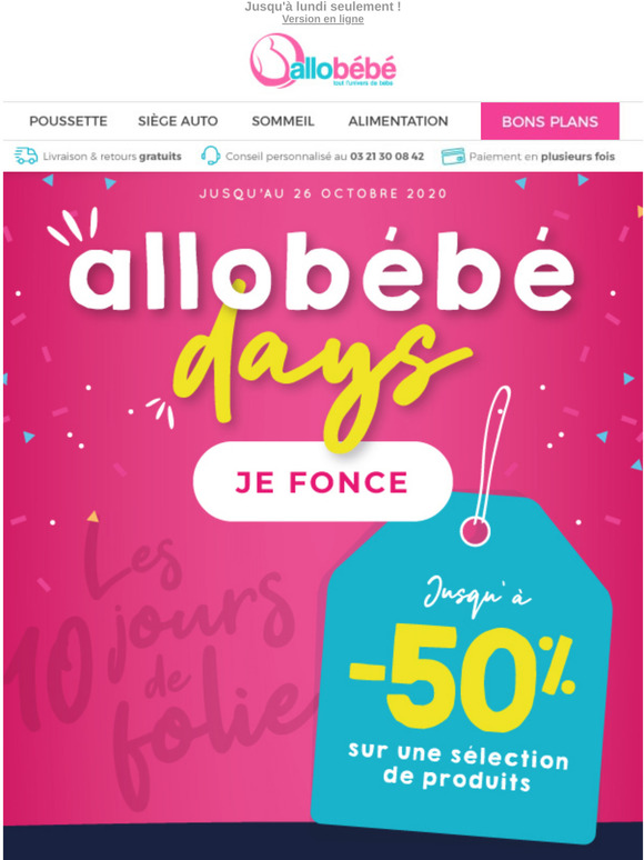 Allobebe Allobebe Days Jusqu A 50 Pour Gater Bebe Milled