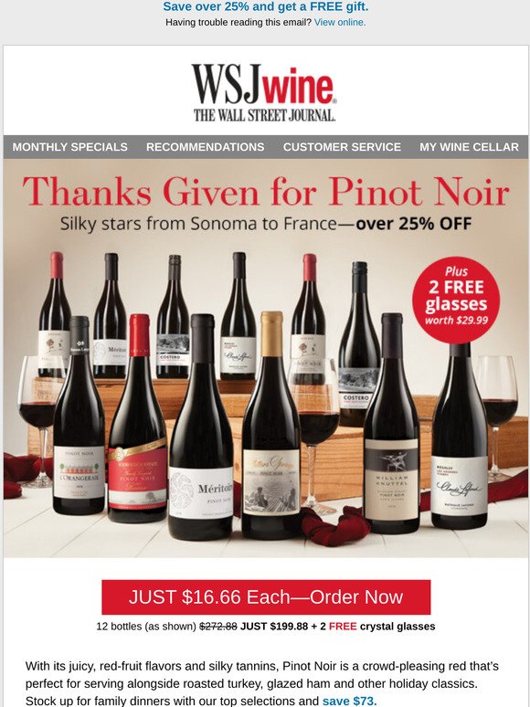 WSJ Wines The perfect Pinot Noir for your Thanksgiving turkey Milled