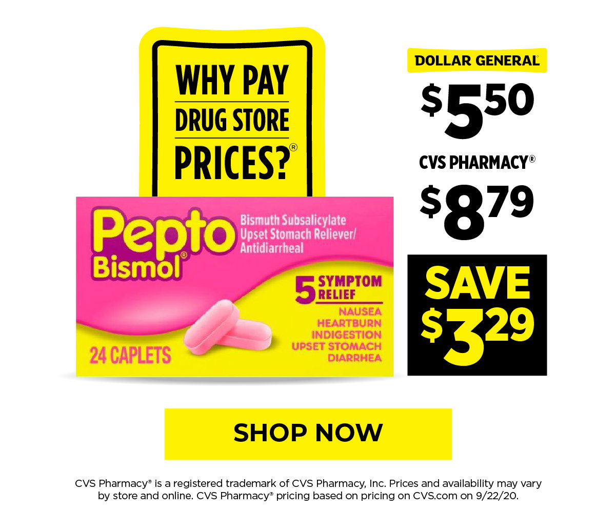 Dollar General: Save $3.29 on Pepto Bismol. | Milled