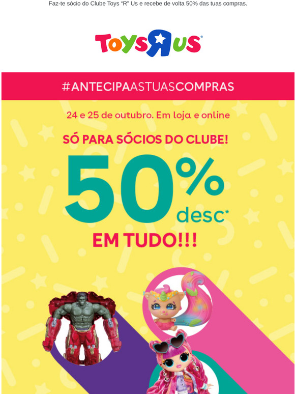 ESTE SÁBADO: 50% desc. em TUDO!