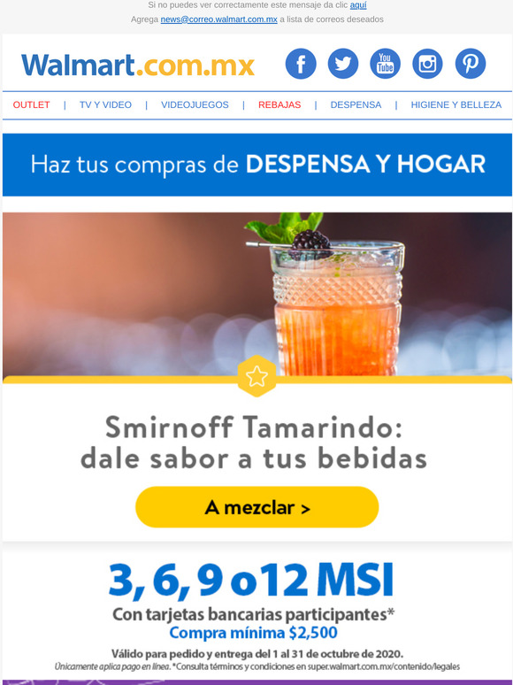 Walmart Mexico 3 Cocteles Con Smirnoff Tamarindo Milled