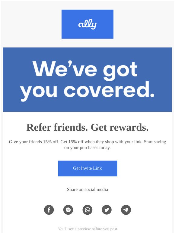 Exclusive: Get 15% off for every friend you refer