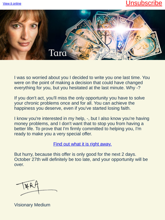 This email has to be taken seriously, -