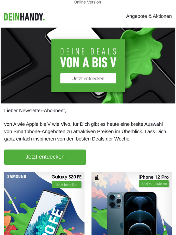 Deine Deals von A bis V ab 29,99 €* im Monat 