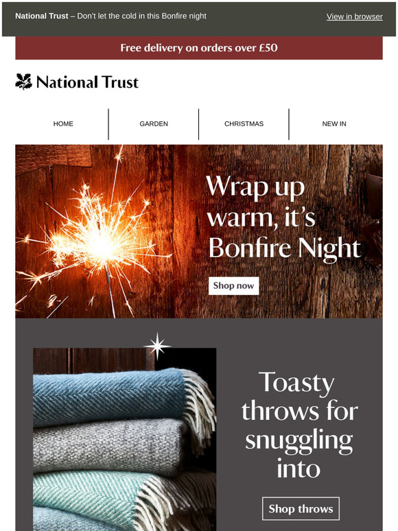 National trust shop discount throws