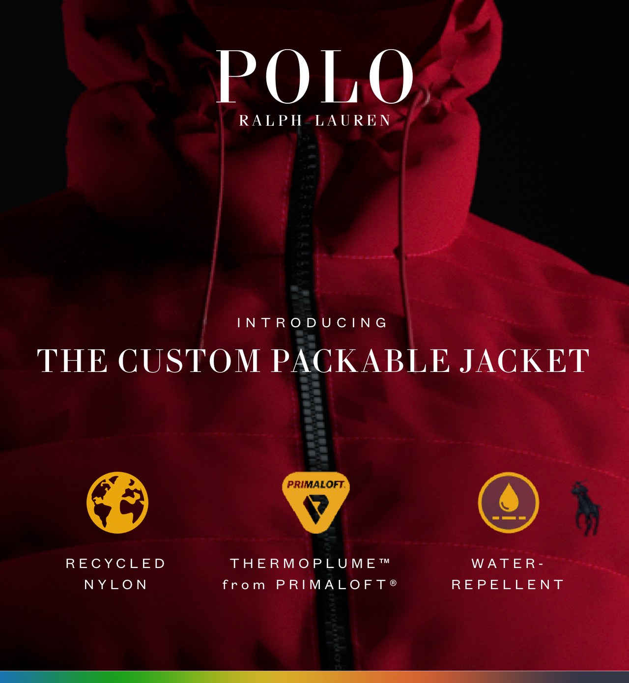 polo custom packable jacket