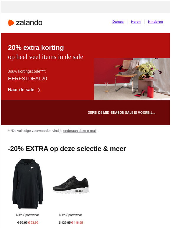 Zalando NL: Het is nu of nooit! | 10% extra korting op de laatste dag van  de uitverkoop | Milled