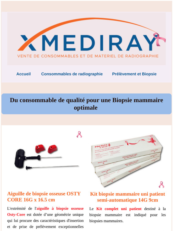 Du consommable de qualité pour une Biopsie mammaire optimale