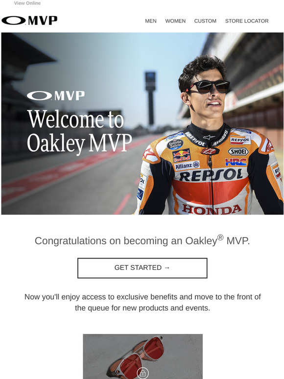 Oakley Se Congratulations on your Oakley® MVP status! Milled