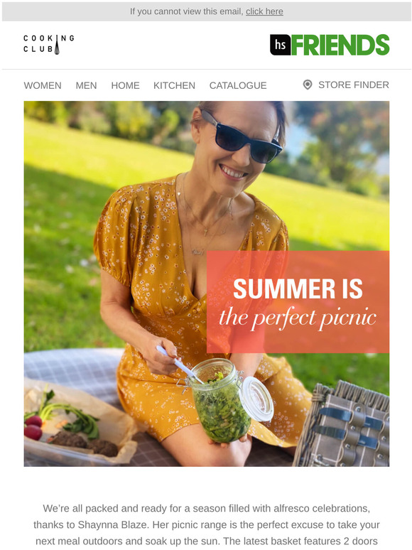 Harris Scarfe Summer is all about picnics with friends and family Milled