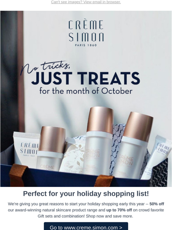 [FINAL WEEK] 50% OFF on Crème Simon's award winning skincare & more! 😍