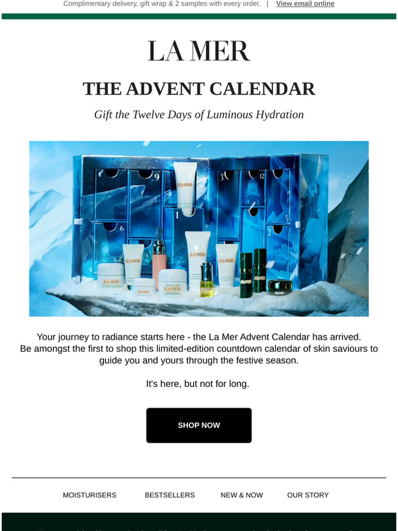 La Mer JUST ARRIVED The La Mer Advent Calendar Milled