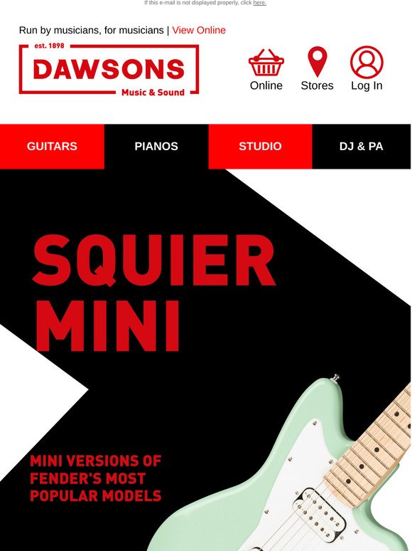 New in: Squier by Fender Mini Guitars 🎸