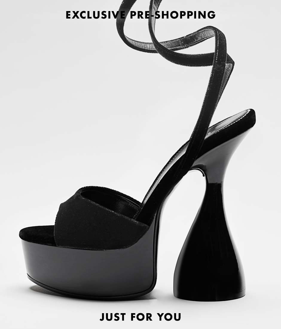 velvet disco platform sandal