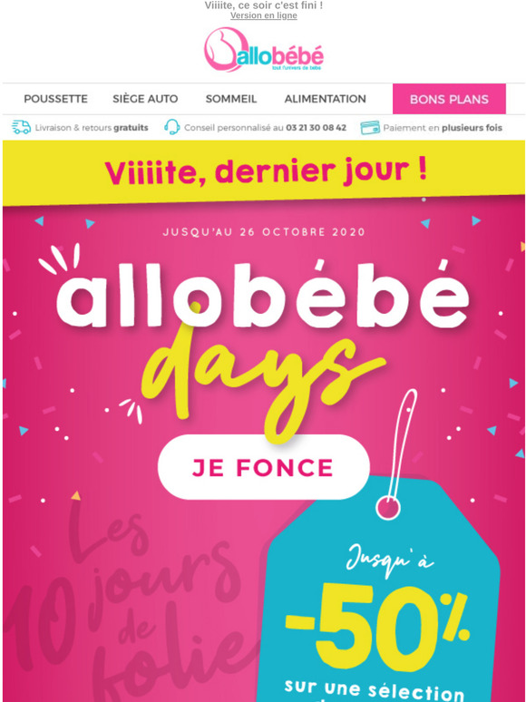 Allobebe Dernier Jour Jusqu A 50 Avec Les Allobebe Days Milled