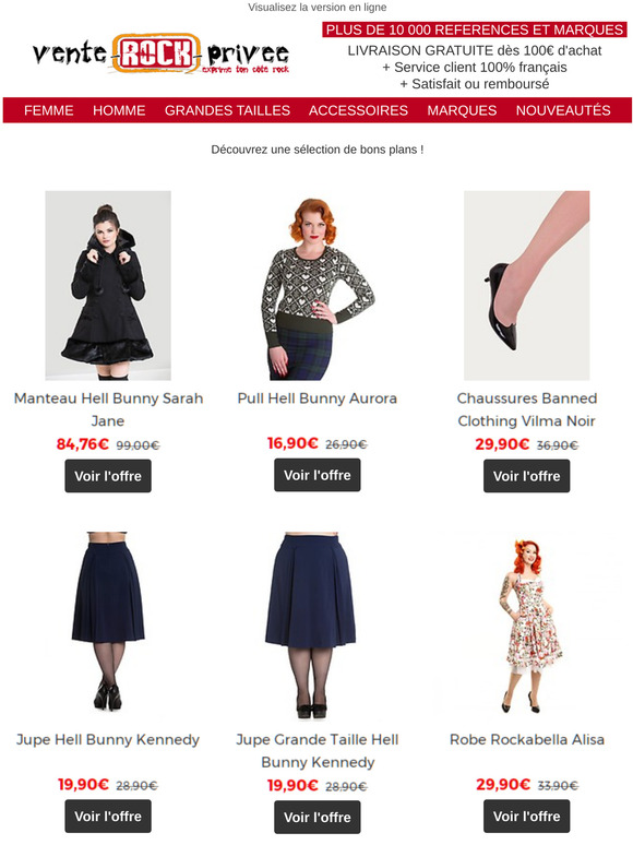 La mode alternative, rock, rockabilly, goth en promo !