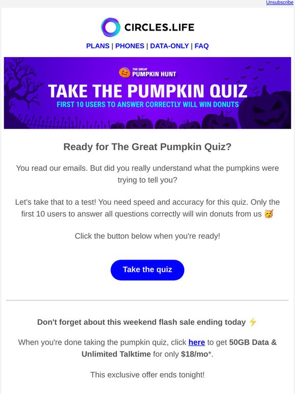 It's time for The Great Pumpkin Quiz 🎃