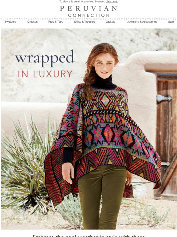 Peruvian Connection: It’s A Wrap –Exquisitely Designed Ruanas, Shrugs ...