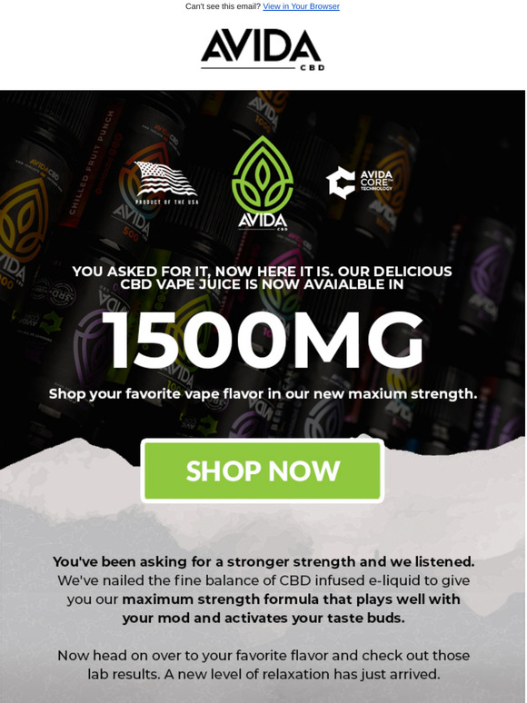 1500mg Vape Juice Is HERE!