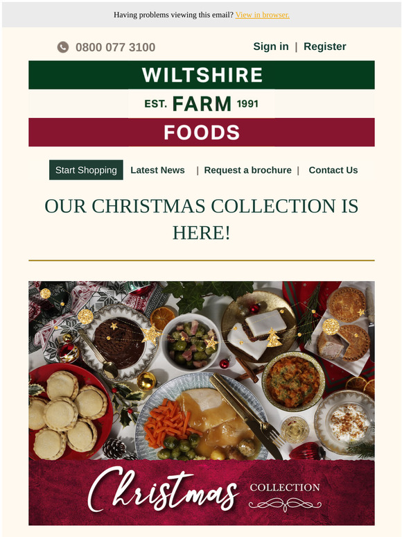 Wiltshire Farm Foods Our Christmas Collection is here! Milled