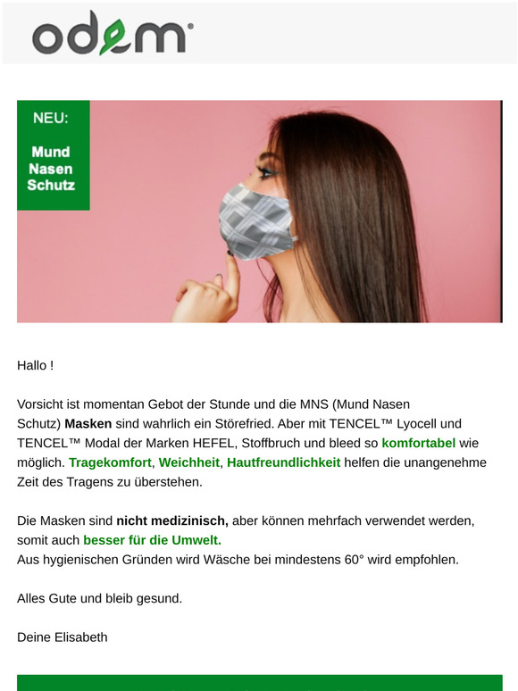 Mund Nasen Schutz mit Komfort Faktor