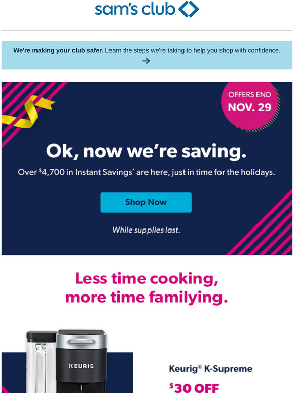 Sam's Club: These Instant Savings are so ready. | Milled