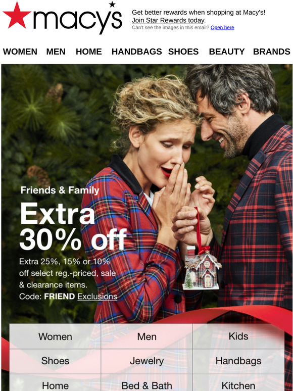 Macy's Extra 30 off brands you love for a head start on holiday