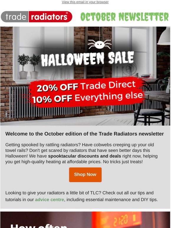 Enjoy Spooktacular Discounts! - October Newsletter