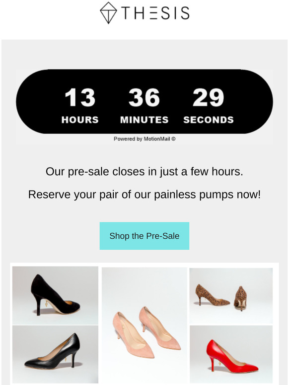 FINAL HOURS! Our pre-sale for the most comfortable high heels ends today! 👠