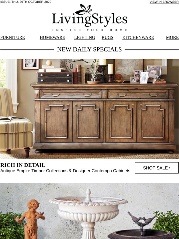 Antique Empire Timber Collections & Designer Contempo Cast Iron