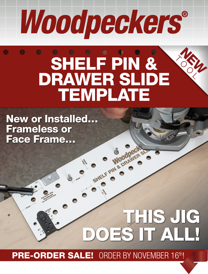 Woodworkers Guild of America Woodpeckers New Shelf Pin & Drawer Slide