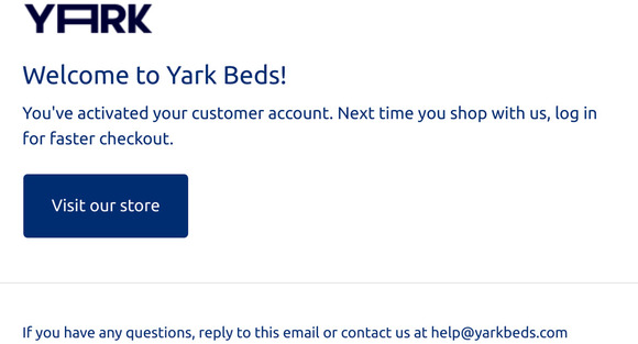 Customer account confirmation